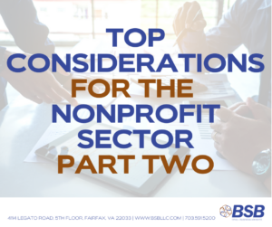 Top Considerations for the Nonprofit Sector Part 2